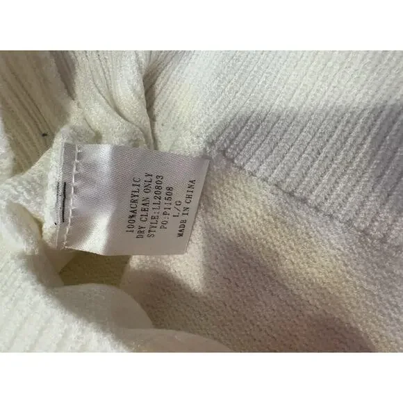 USA Red white blue flag 4th of July Sweater ruffle Pullover By Main Strip L NWT - Picture 11 of 12